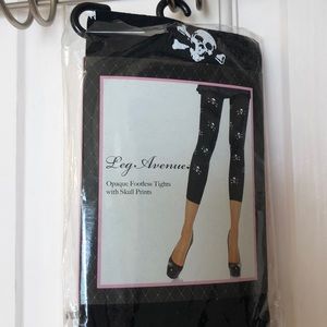 Tights Leggings with Skulls & Cross bones